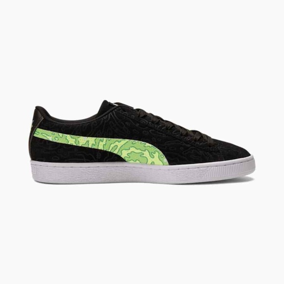 Puma Suede Classic x Rick & Morty Low Mens Casual Shoe Black 386780-01 NEW Multi - Picture 2 of 7